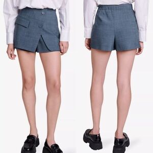 MAJE Leronica Asymmetrical Gray Skort